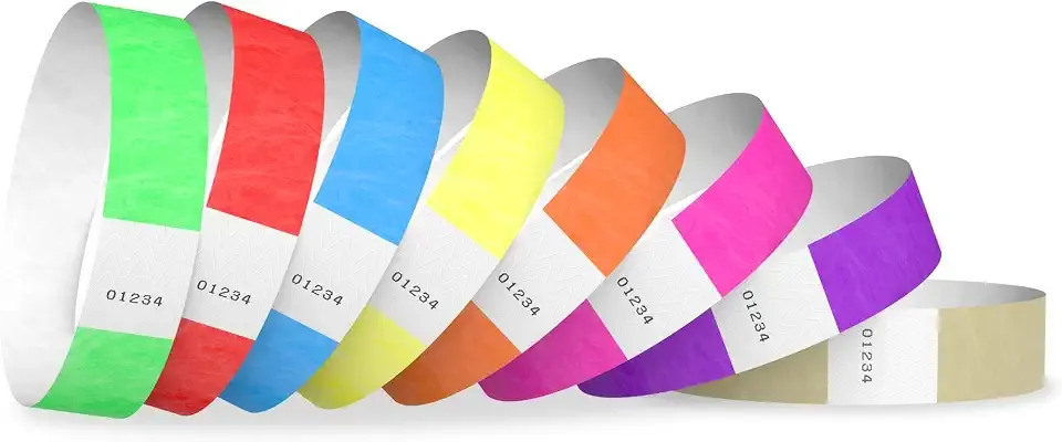800 WristCo Tyvek Wristbands for Events, 8-Color Variety Pack – Tamper-Proof Design Prevents Reuse – Premium-Grade Bracelets for Hospital & Medical ID, Party, VIP Identification