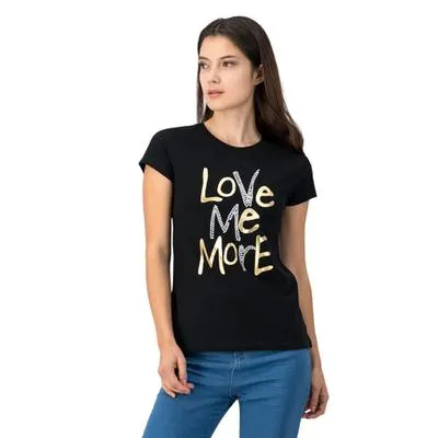 Playera Mxstaza Mujer Estampado Frontal Estampado Love Me More