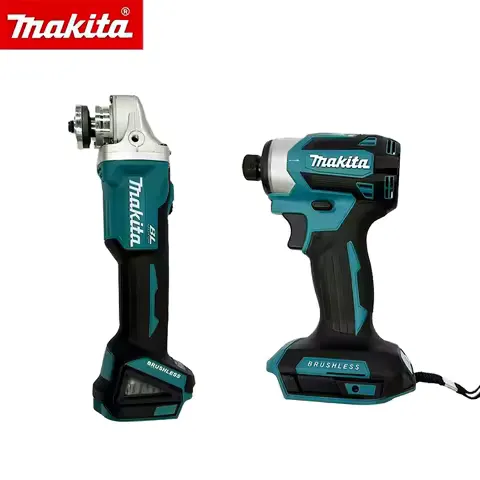 Makita DGA404 Grinder & DTD173 Impact Driver, Brush Electric Drill 2-in-1 Combo Cutting Polishing Power Tools