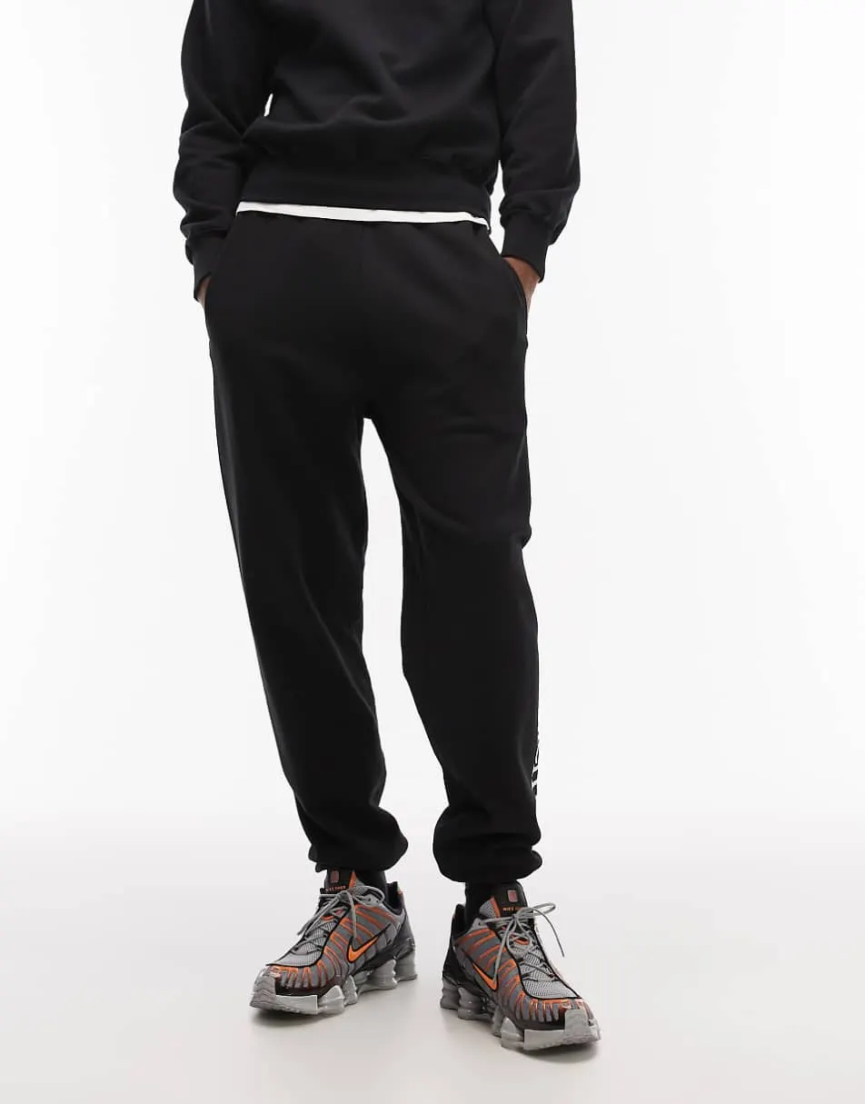 No problemo logo jogger co-ord in black
