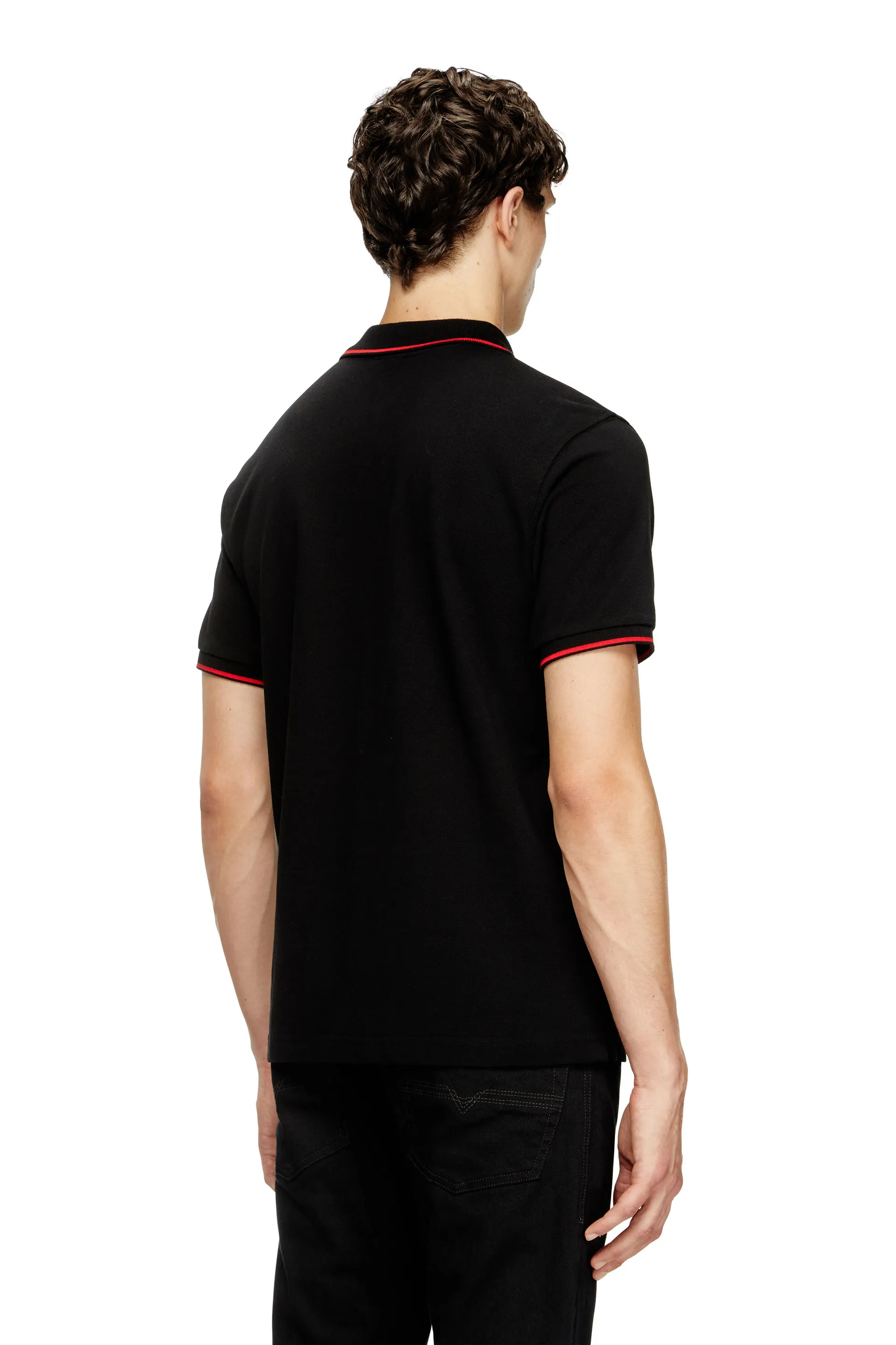 Polo shirt with micro Diesel embroidery