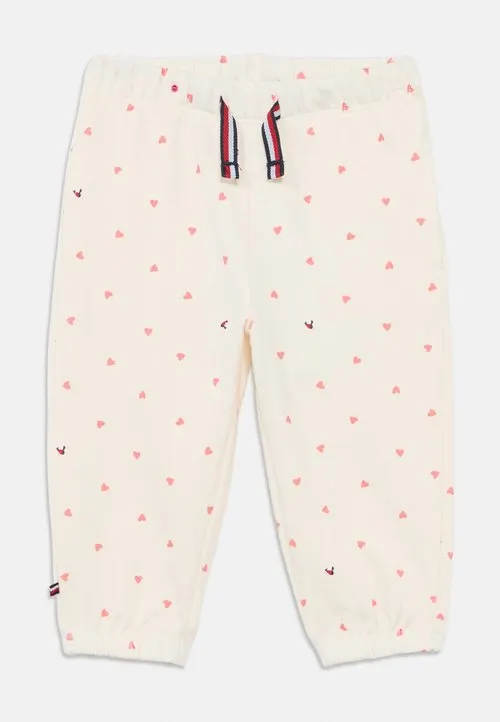PRINT BABY TERRY DRAWSTRING JOGGERS - Joggebukse - ancient white