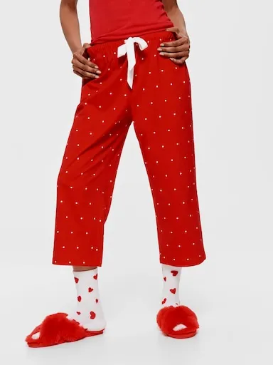 Red Spot 100% Cotton 3/4 Pj Pant