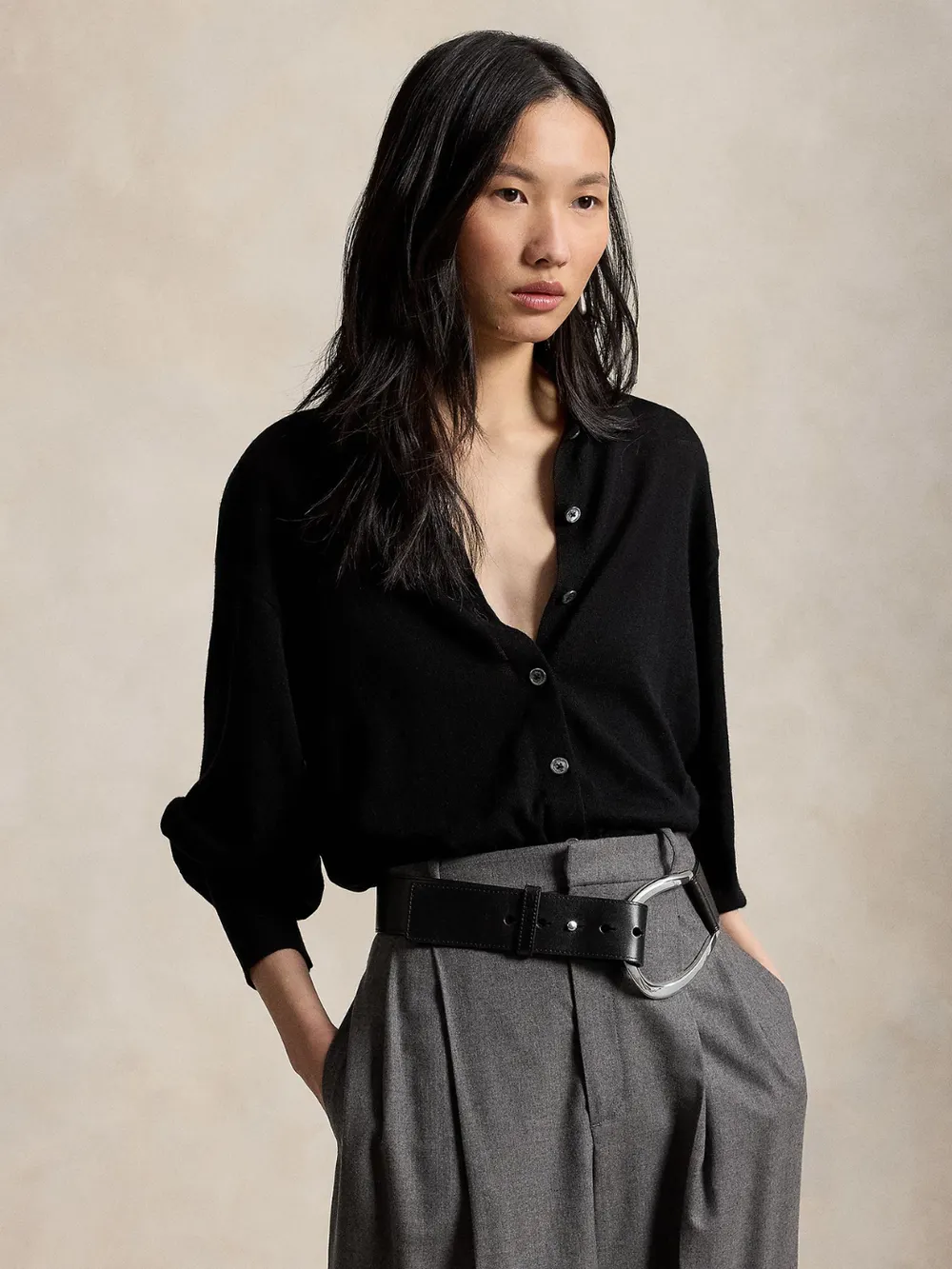 WOOL BLOUSON CARDIGAN