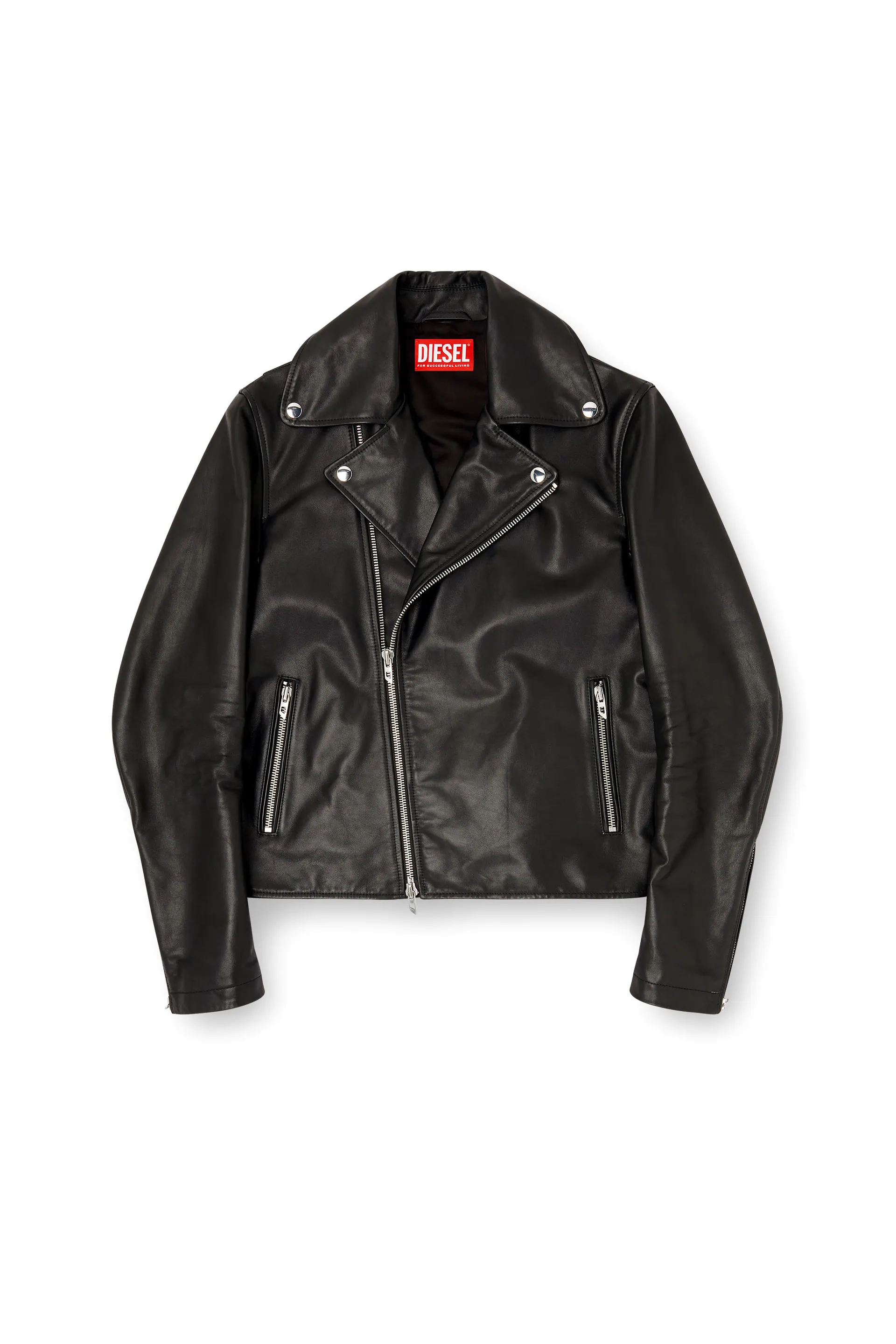 Biker jacket in waxed leather