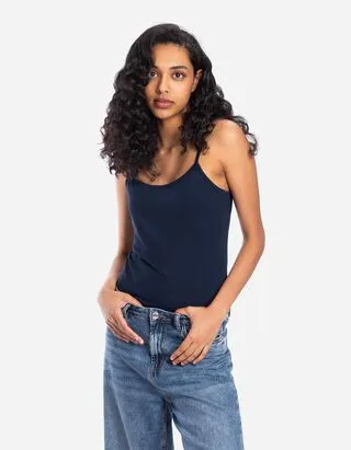 Top - Tinta unita - blu scuro