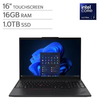 Lenovo ThinkPad T16 Gen 4 - 16" WUXGA (1920X1200) Touchscreen Laptop - Intel Core Ultra 7 255U Processor - 16GB DDR5 RAM - 1TB SSD - Windows 11 Pro