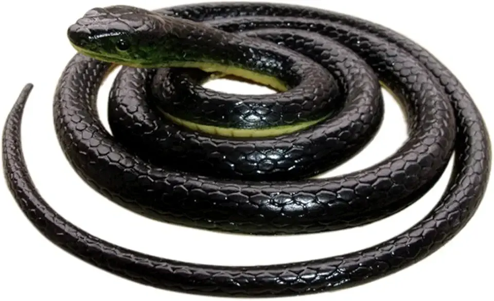 Brandon-super Realistic Rubber Black Snake 52 Inch Long Scare Toy