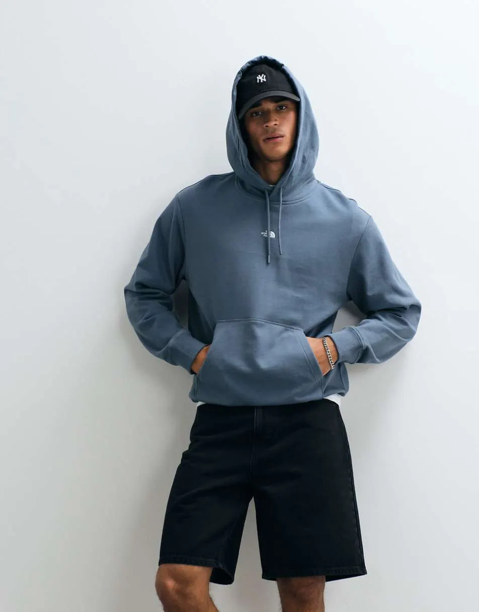 The North Face U essential light relaxed hoodie in granite grey