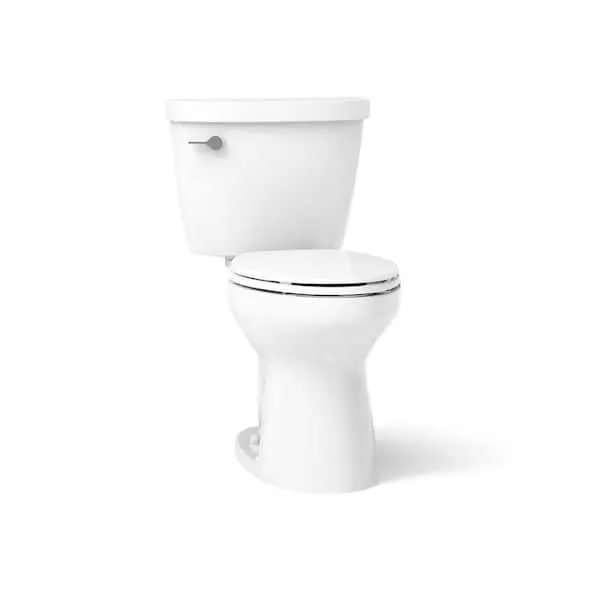 KOHLER Cimarron 12 in.​ Rough In 2-​Piece 1.​28 GFP Single Flush Elongated Toilet in White with Soft Close Seat