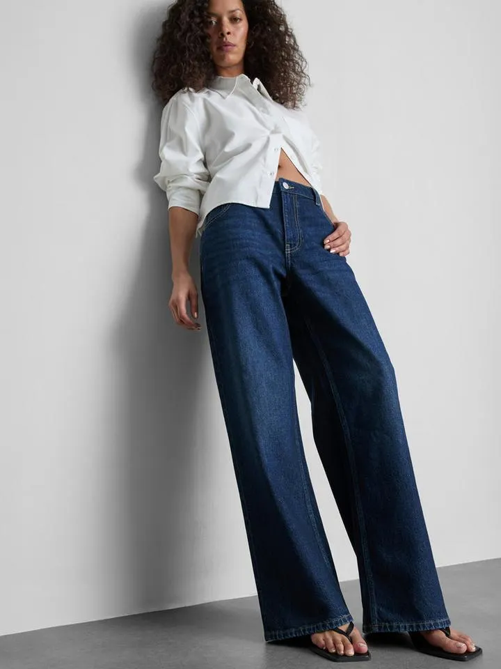 Jean large en denim de coton majoritaire
