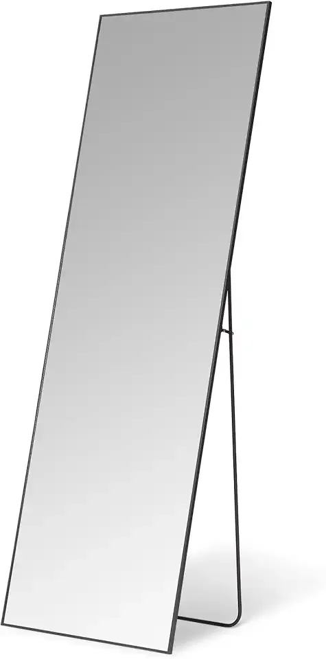 Amazon Basics Full Length Floor Mirror, 64 x 21 x 0.55 inches, Black