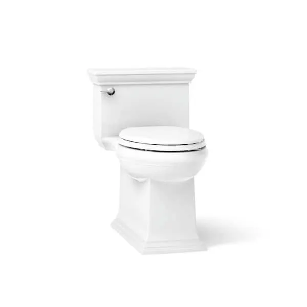 KOHLER Memoirs 12 in.​ Rough In 1-​Piece 1.​28 GPF Single Flush Elongated Toilet in White (Seat Included)​