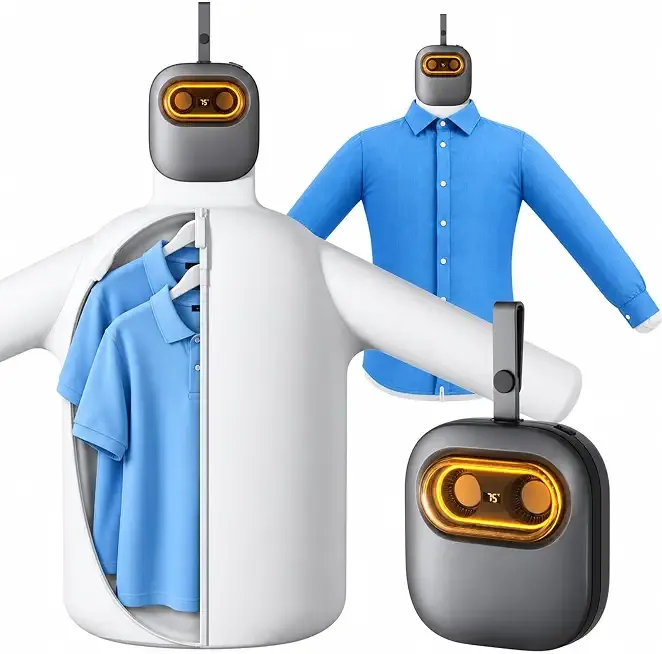 Portable Clothes Dryer for Laundry Mini Travel Dryer & Garment Wrinkle Remover, Small Compact Foldable Electric Dryer for Hotel, Apartment, RV, Dorm 1-9H Timer, 3 Drying Setting, 100-250V