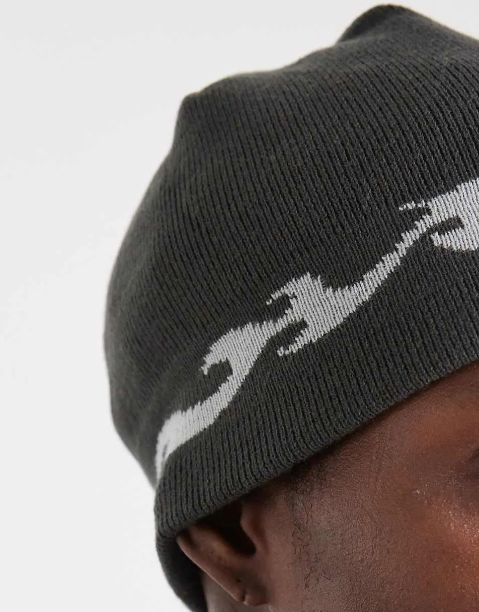 Hollister skull beanie in dark grey
