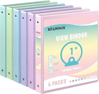 1-inch 3-Ring Binder with Pockets, Basic Binders 1'' Pa…