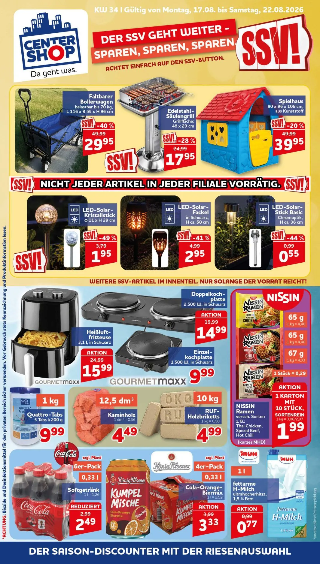 CENTERSHOP — 2026-08-18 von 17. August bis 22. September 2026 - Prospekt seite 1