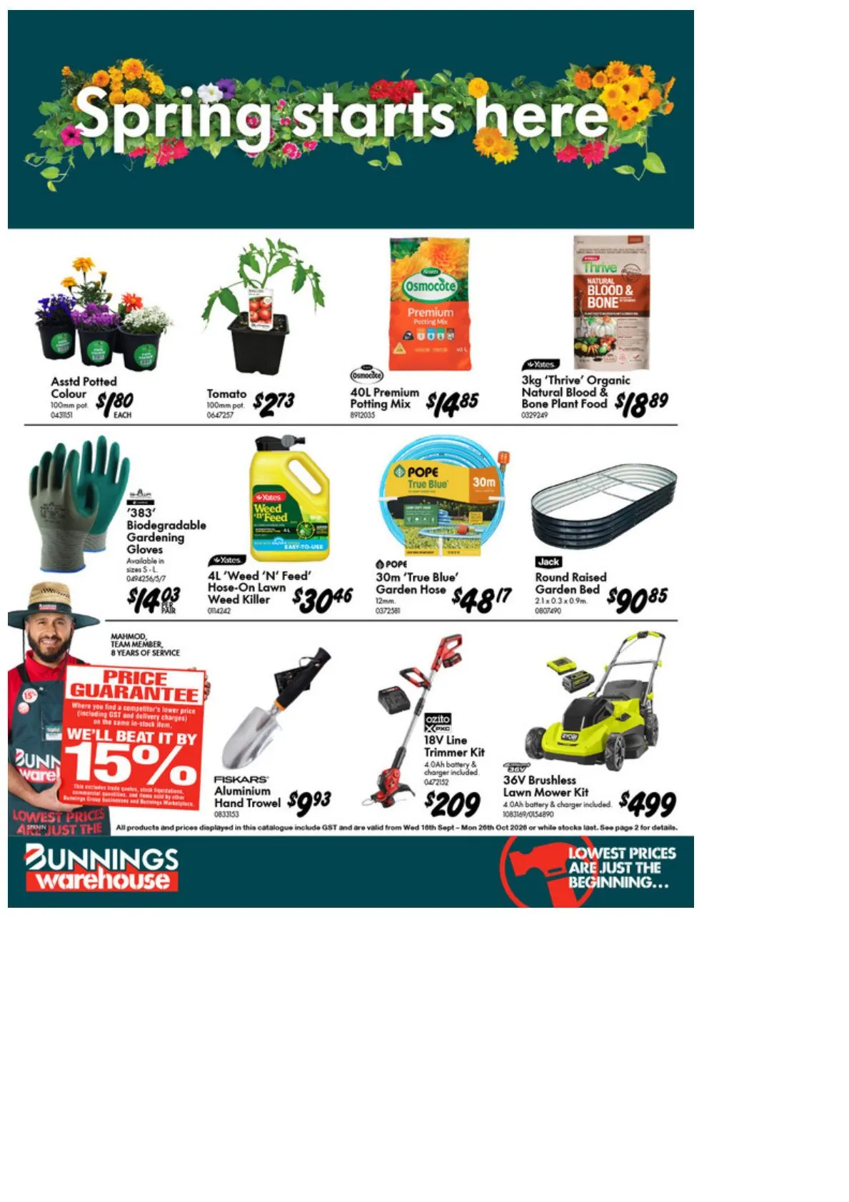 Bunnings — 2026-10-15 from 15 October to 26 October 2026 - Catalogue Page 1