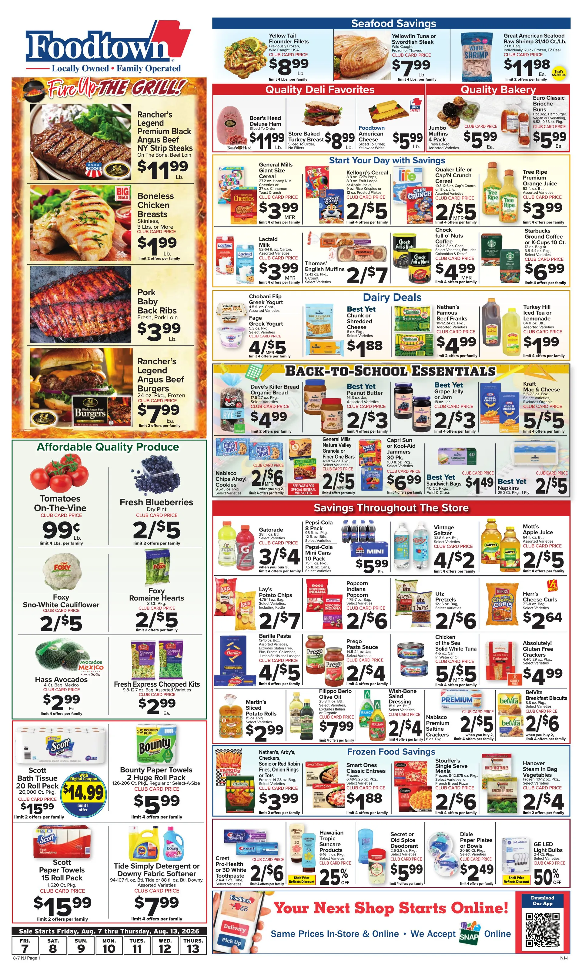 Weekly promotion Foodtown — 2026-08-07 spanning from August 7 to August 13 2026 - Page for Catalogue 365