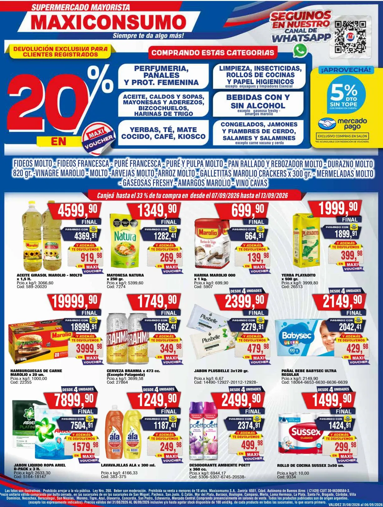 Ofertas de Maxiconsumo — 2026-08-31 31 de agosto al 6 de septiembre 2026 - Página 1 del catálogo