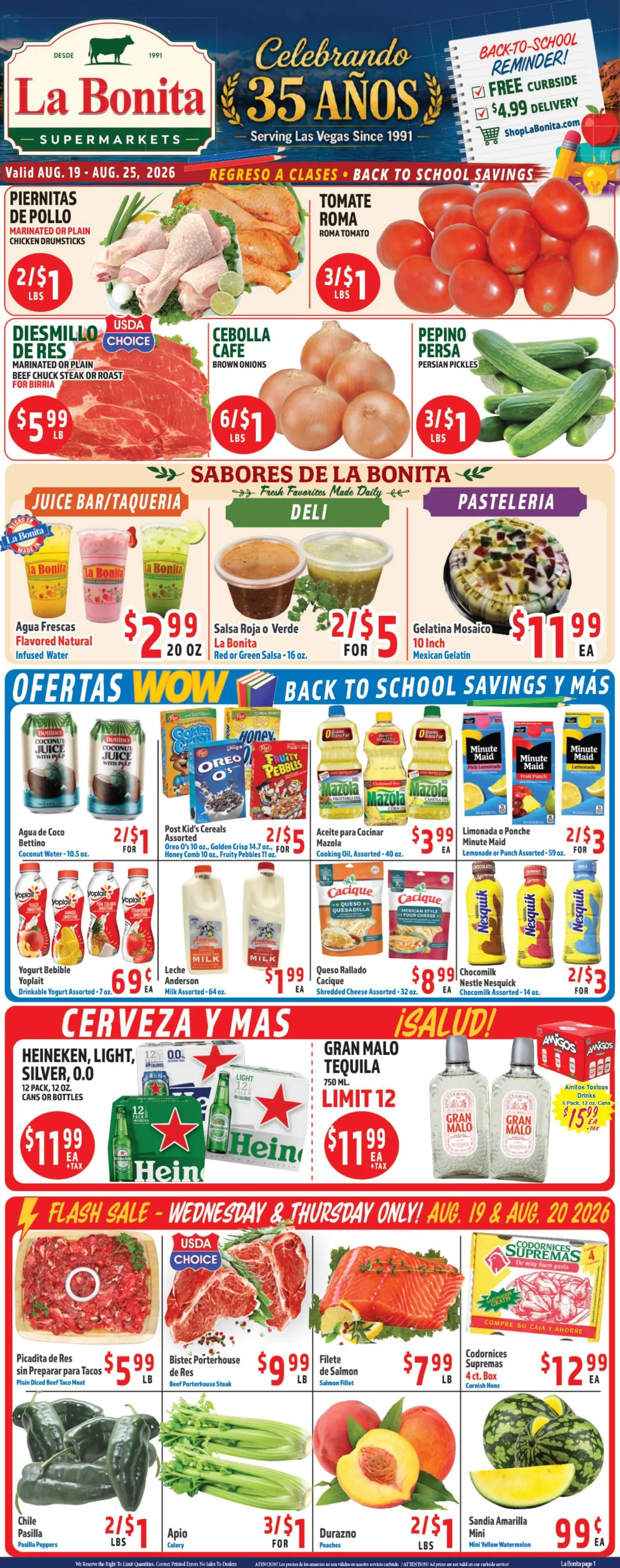 Weekly ad La Bonita Supermarkets — 2026-08-25 from August 19 to August 26 2026 - Page 1