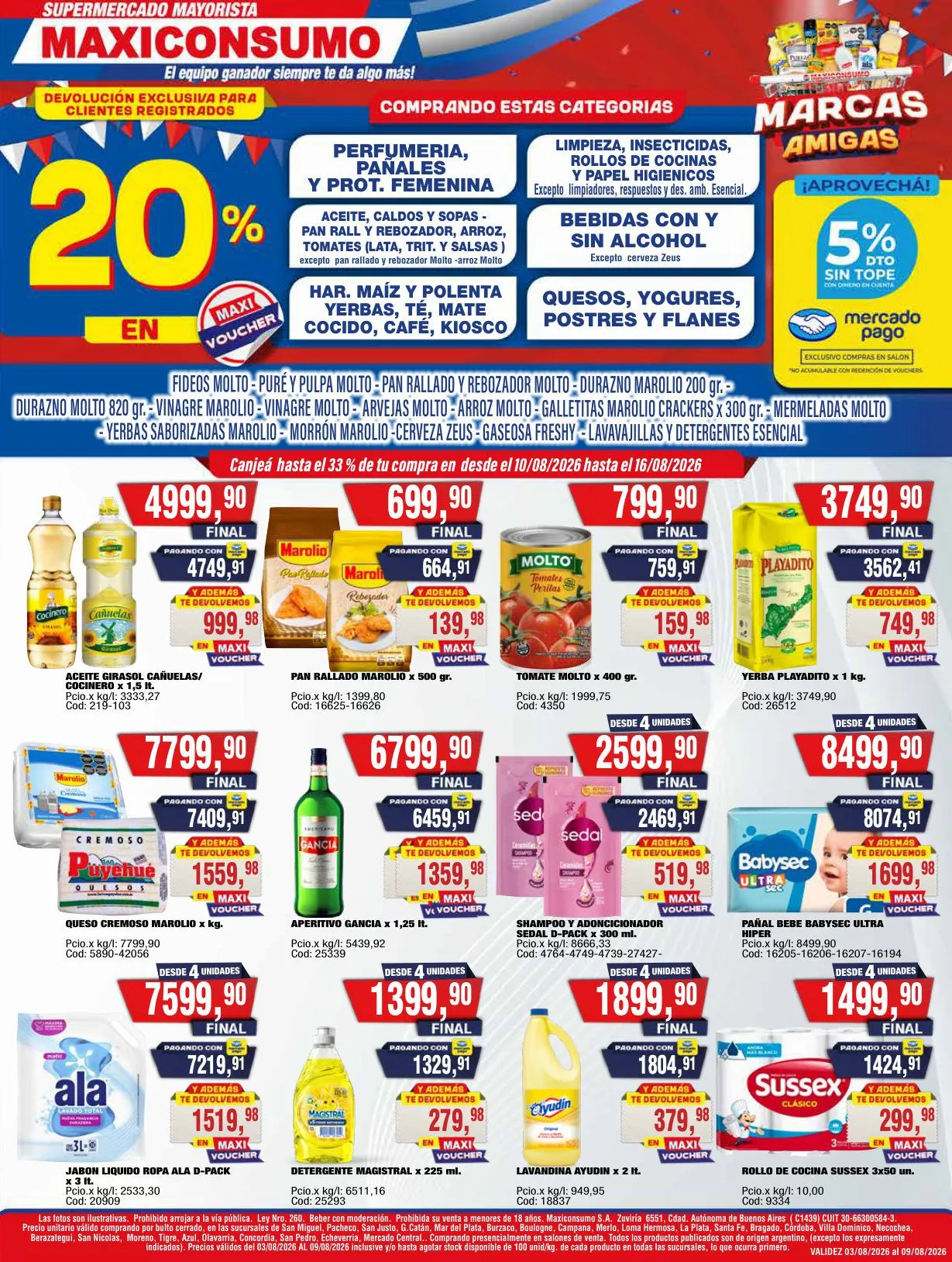 Ofertas de Maxiconsumo — 2026-08-04 3 de agosto al 9 de agosto 2026 - Página 1 del catálogo
