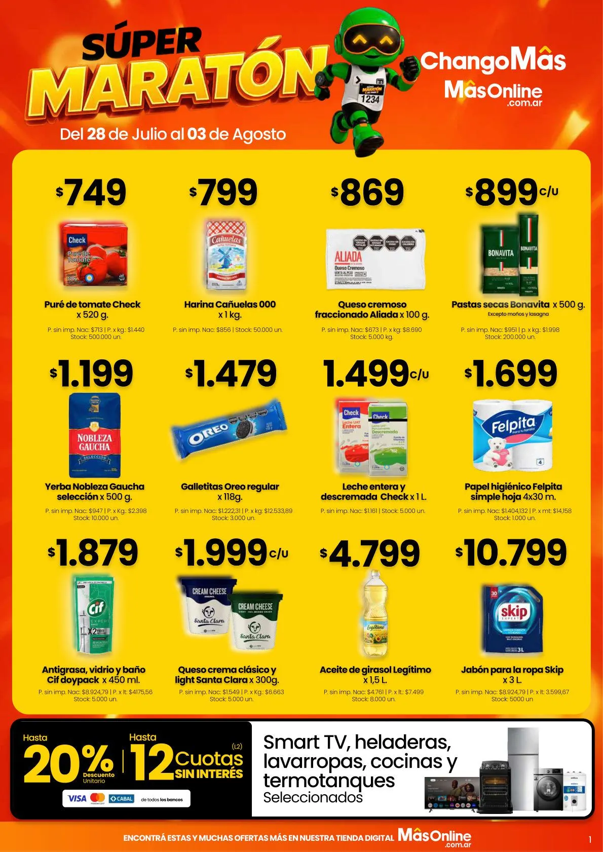 Ofertas de Changomas — 2026-07-28 28 de julio al 3 de agosto 2026 - Página 1 del catálogo