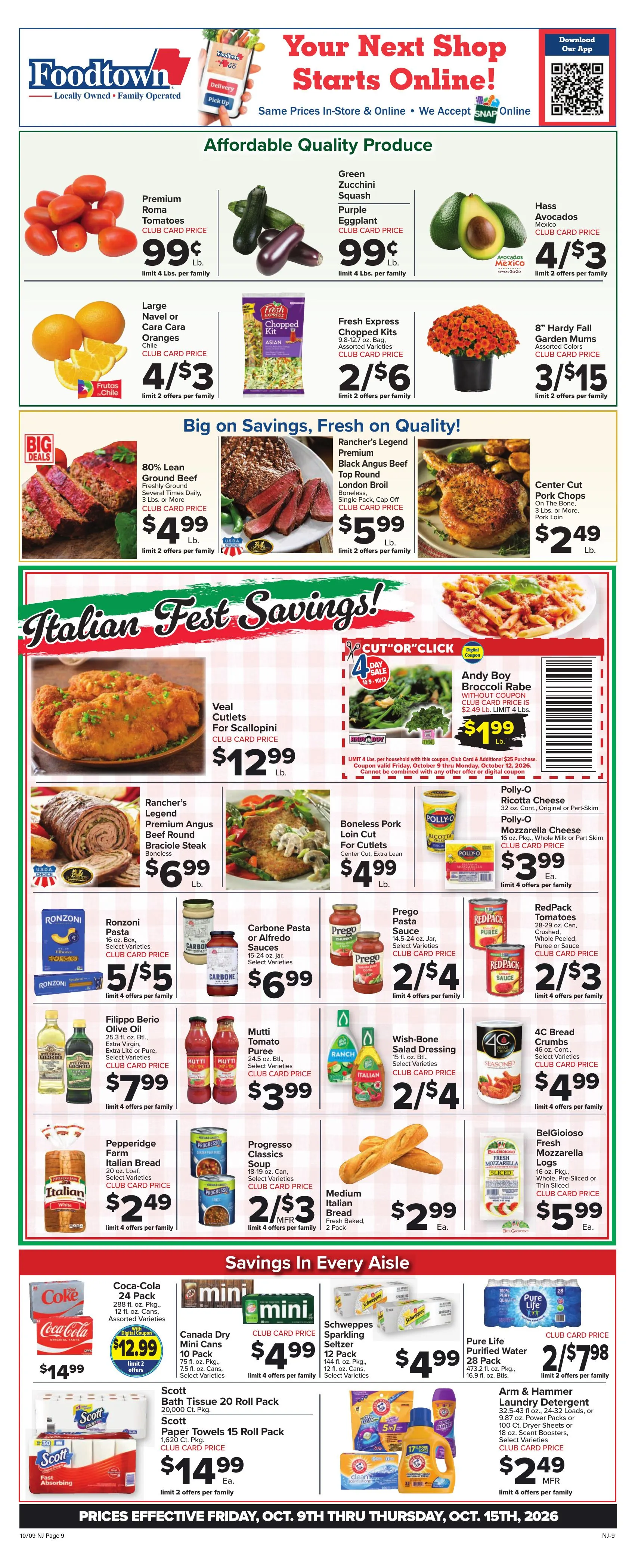 Weekly ad Foodtown — 2026-10-09 from October 9 to October 15 2026 - Page
