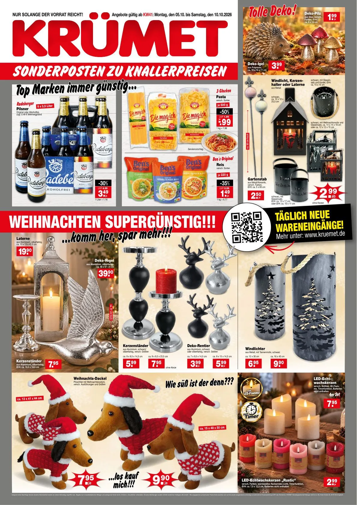 Krümet Sonderposten — 2026-09-28 von 5. Oktober bis 10. Oktober 2026 - Prospekt seite 1