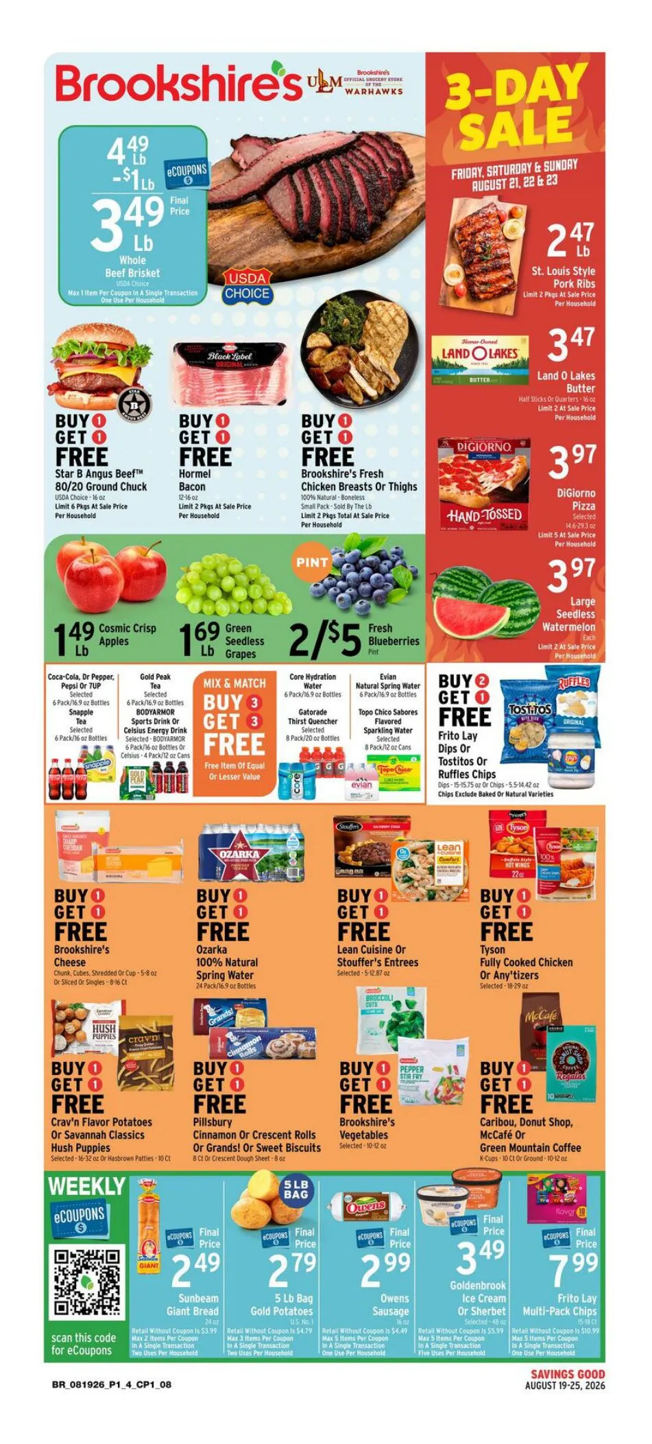 Weekly promotion Brookshires — 2026-08-20 spanning from August 19 to August 25 2026 - Page 1 for Catalogue 365