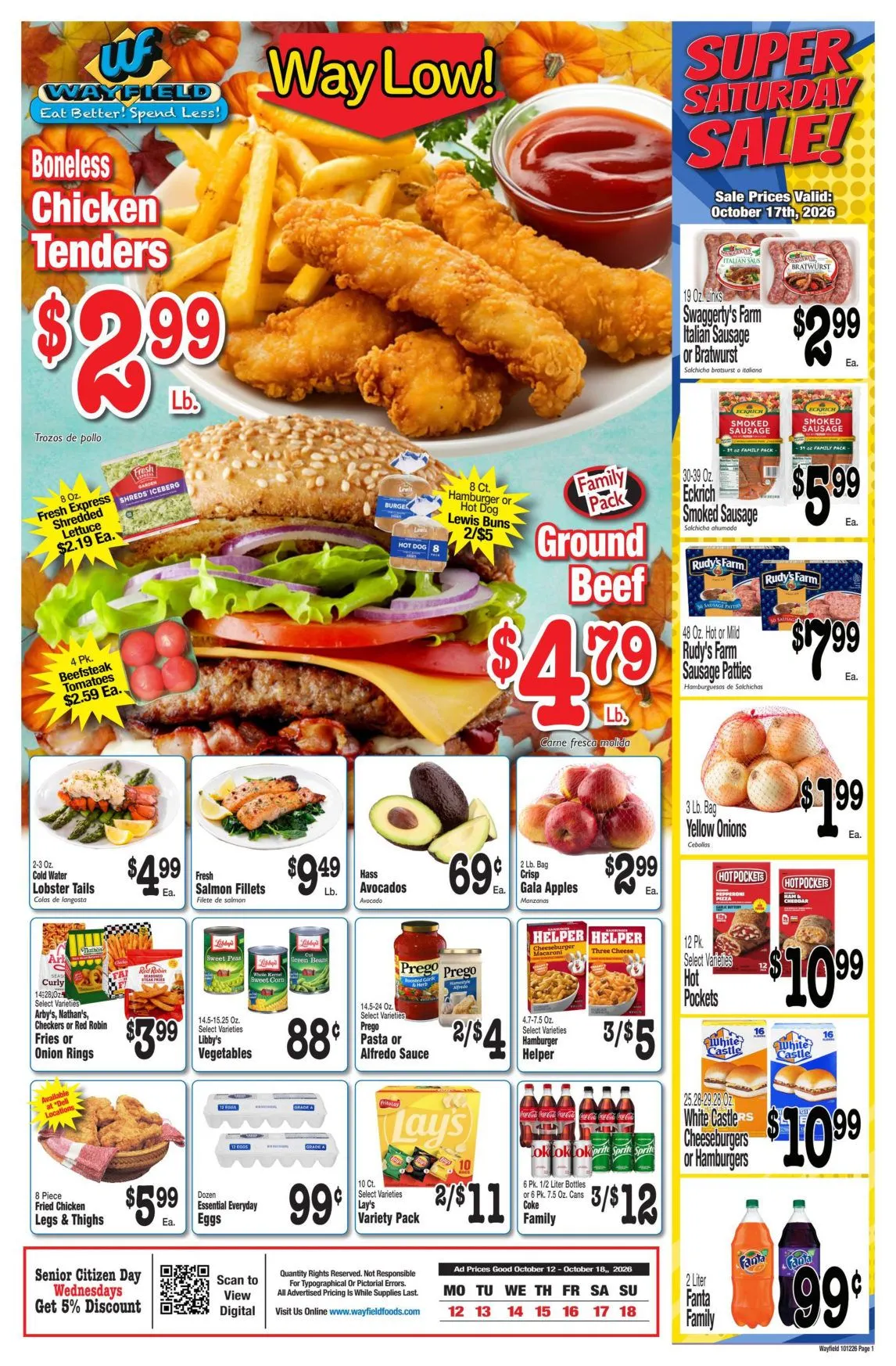 Weekly promotion Wayfield — 2026-10-16 spanning from October 16 to October 18 2026 - Page 1 for Catalogue 365