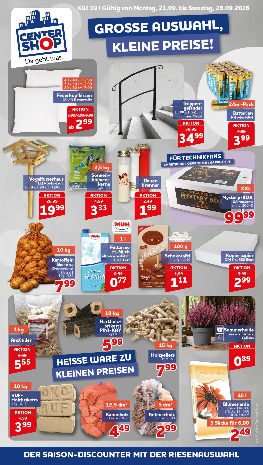 CENTERSHOP — 2026-09-23 von 21. September bis 26. September 2026 - Prospekt seite 1