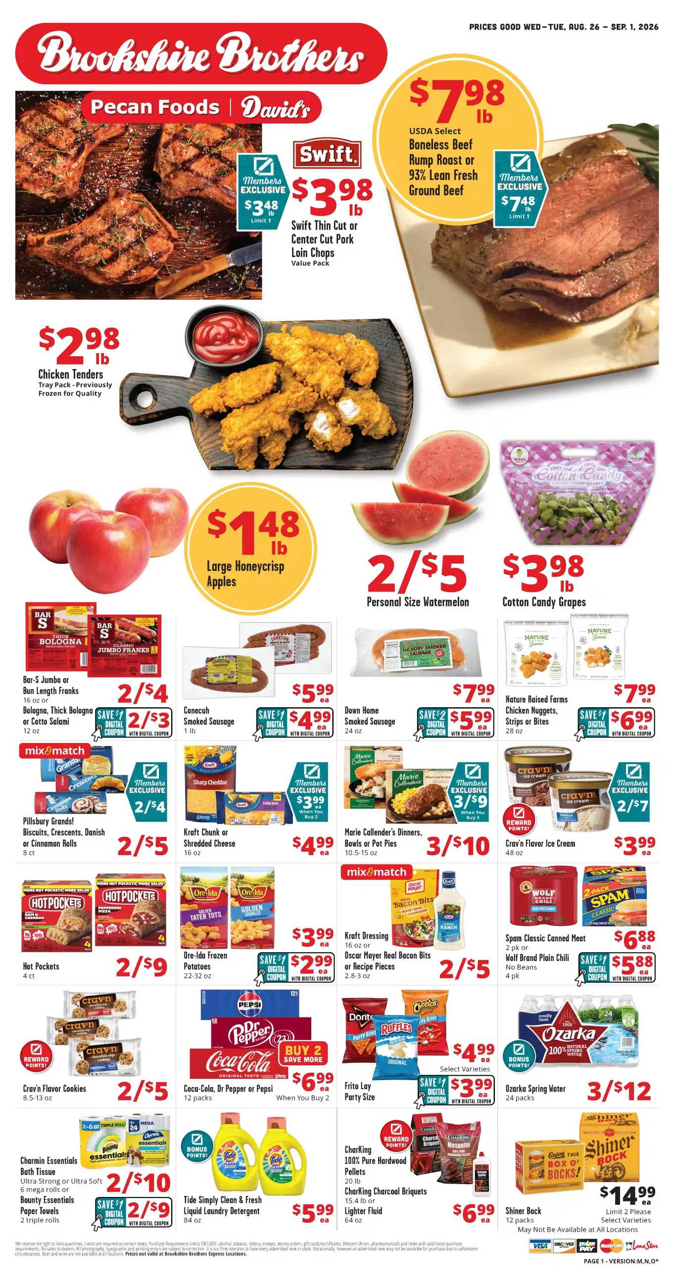 Weekly promotion Brookshire Brothers — 2026-08-28 spanning from August 28 to September 2 2026 - Page 1 for Catalogue 365