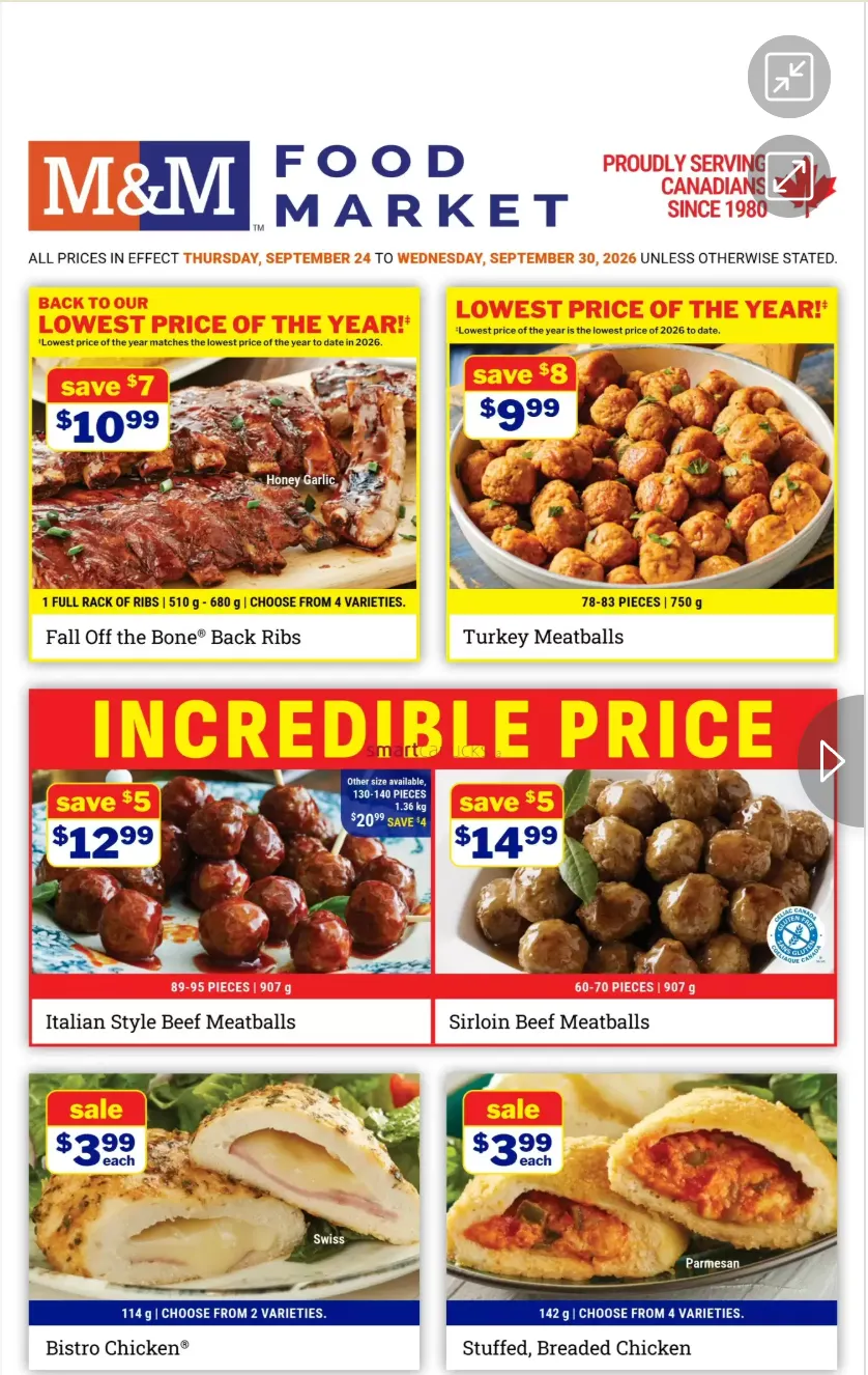 M&M Food Market — 2026-09-24 from September 24 to September 30 2026 - flyer page 1