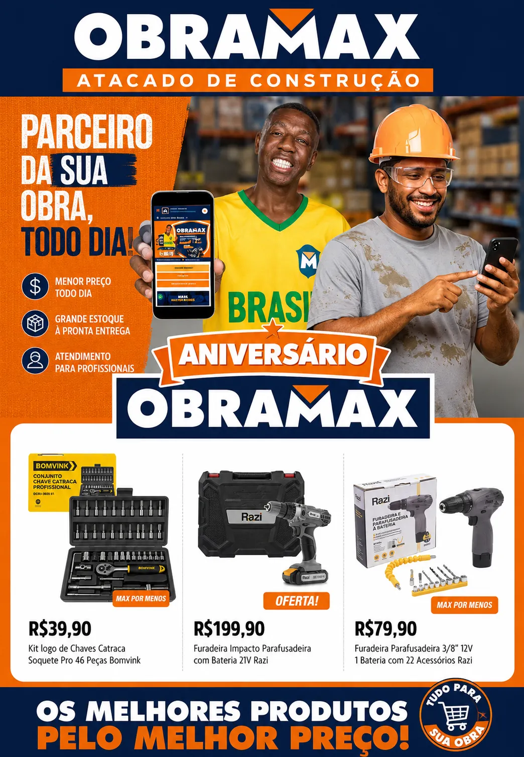 Encarte de Ofertas de Aniversário Obramax 17 de julho até 20 de julho 2026 - Pagina 1