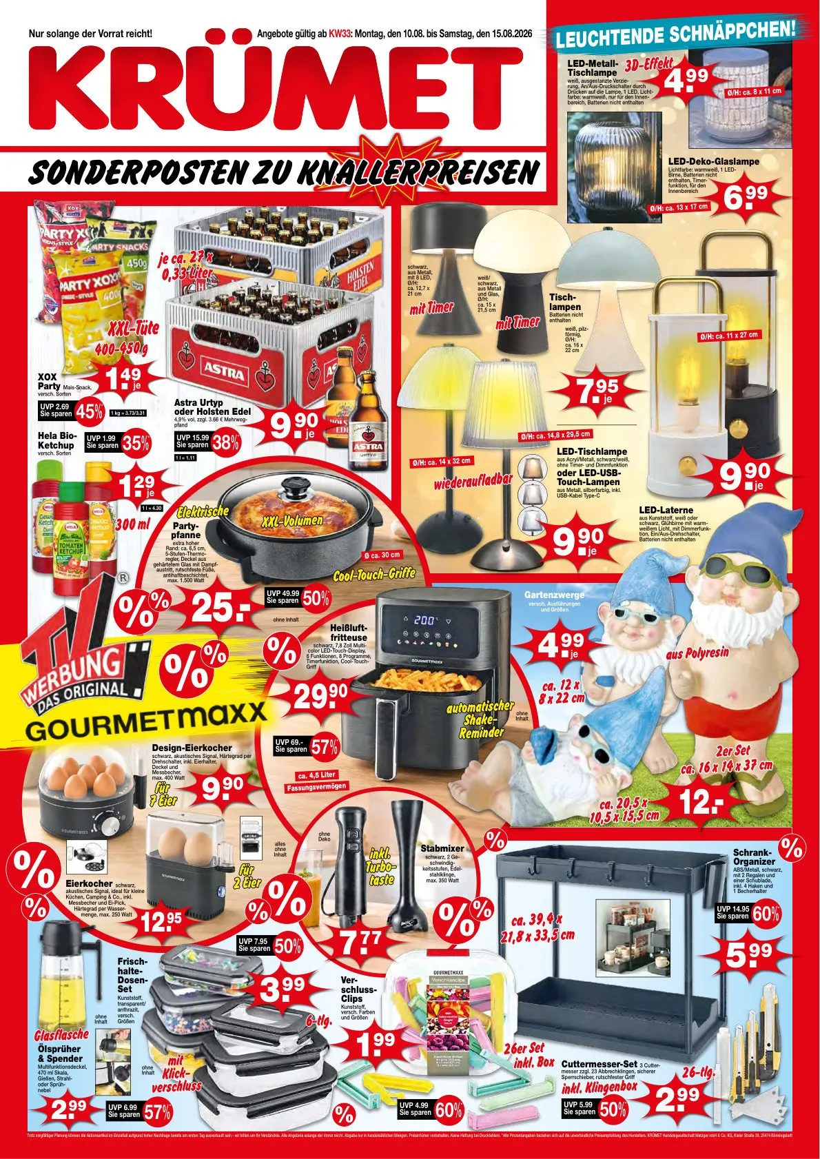 Krümet Sonderposten — 2026-08-10 von 10. August bis 15. August 2026 - Prospekt seite