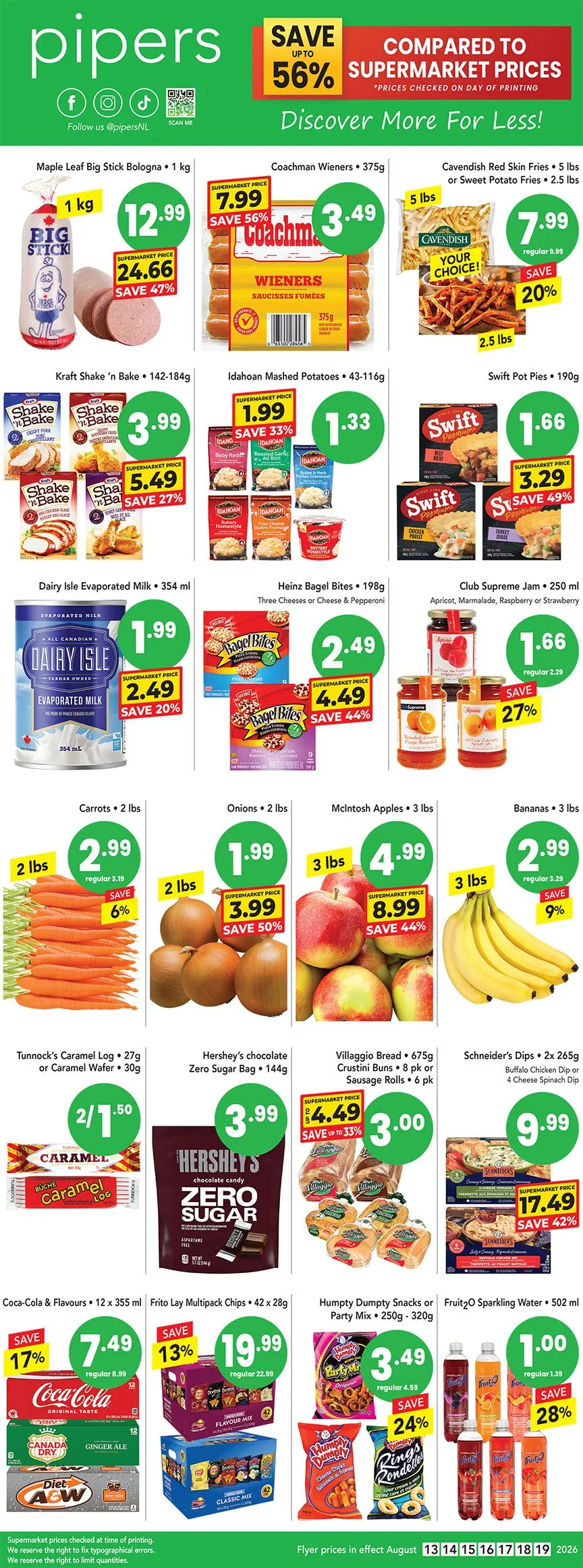 Pipers — 2026-08-14 from August 13 to August 19 2026 - flyer page 1