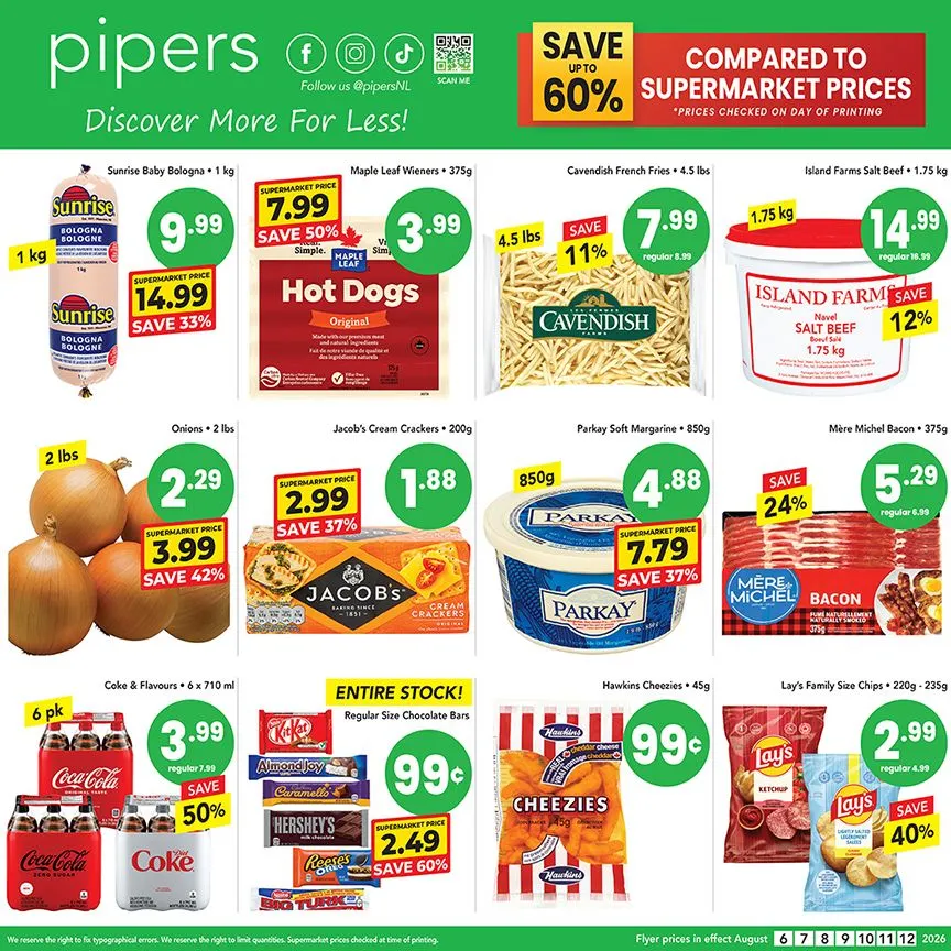 Pipers — 2026-08-06 from August 6 to August 12 2026 - flyer page