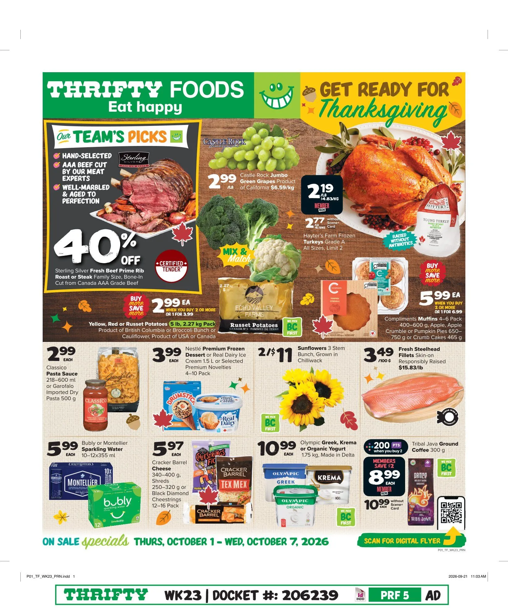 Thrifty Foods — 2026-10-01 from October 1 to October 7 2026 - flyer page 1