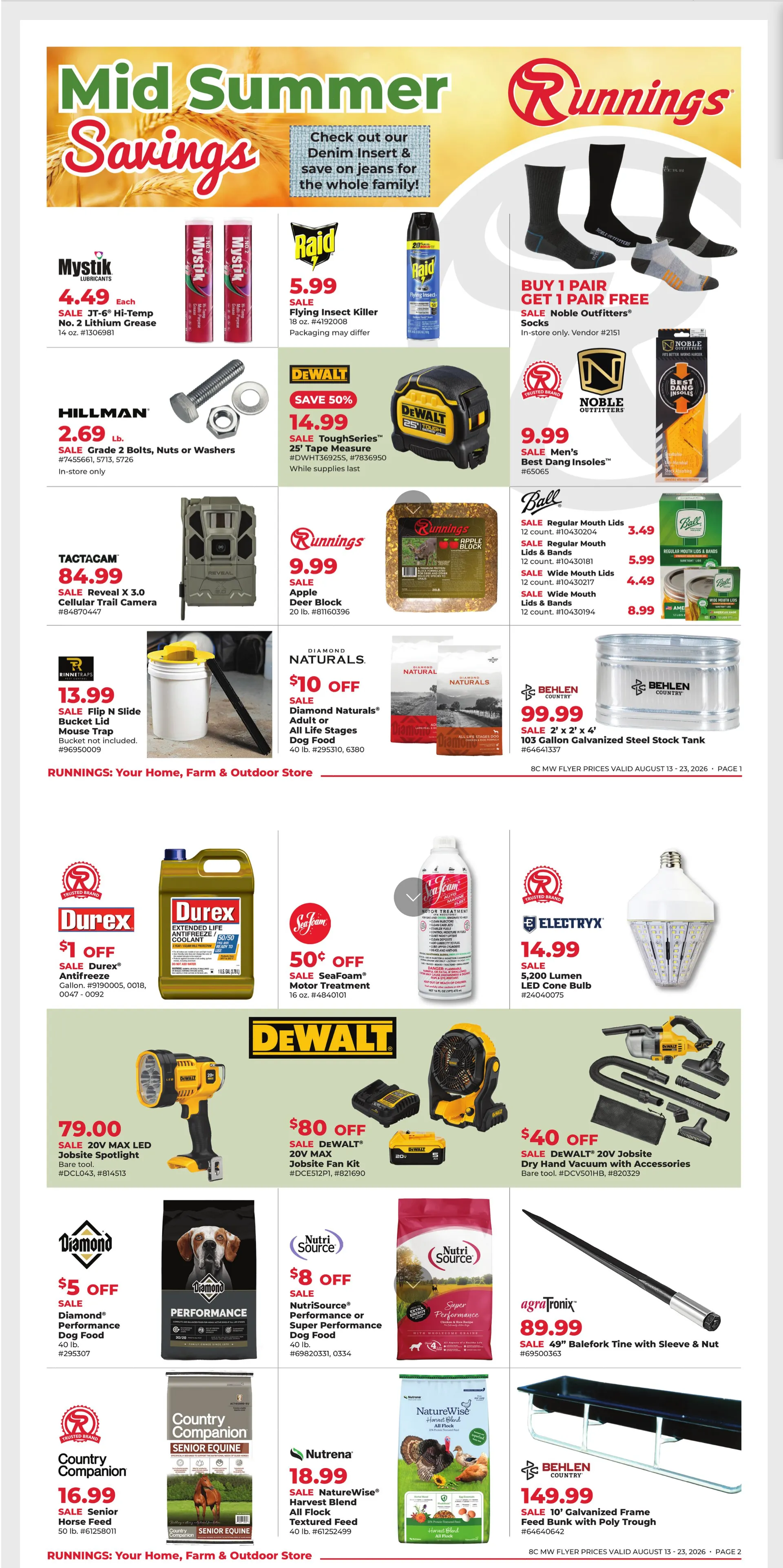 Weekly ad Runnings — 2026-08-13 from August 13 to August 23 2026 - Page 1