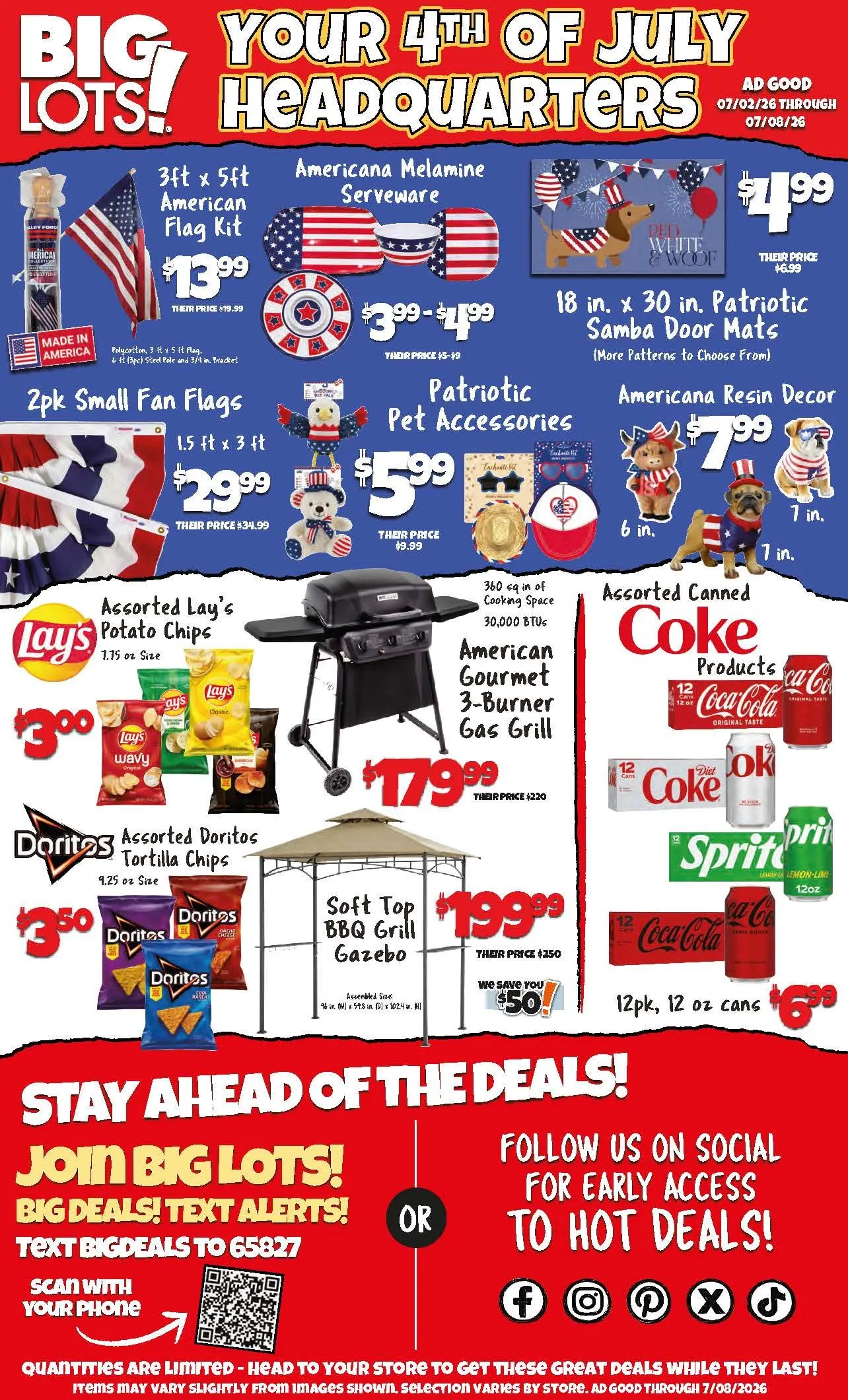Weekly promotion 4th July Savings! spanning from July 2 to July 8 2026 - Page 1 for Catalogue 365