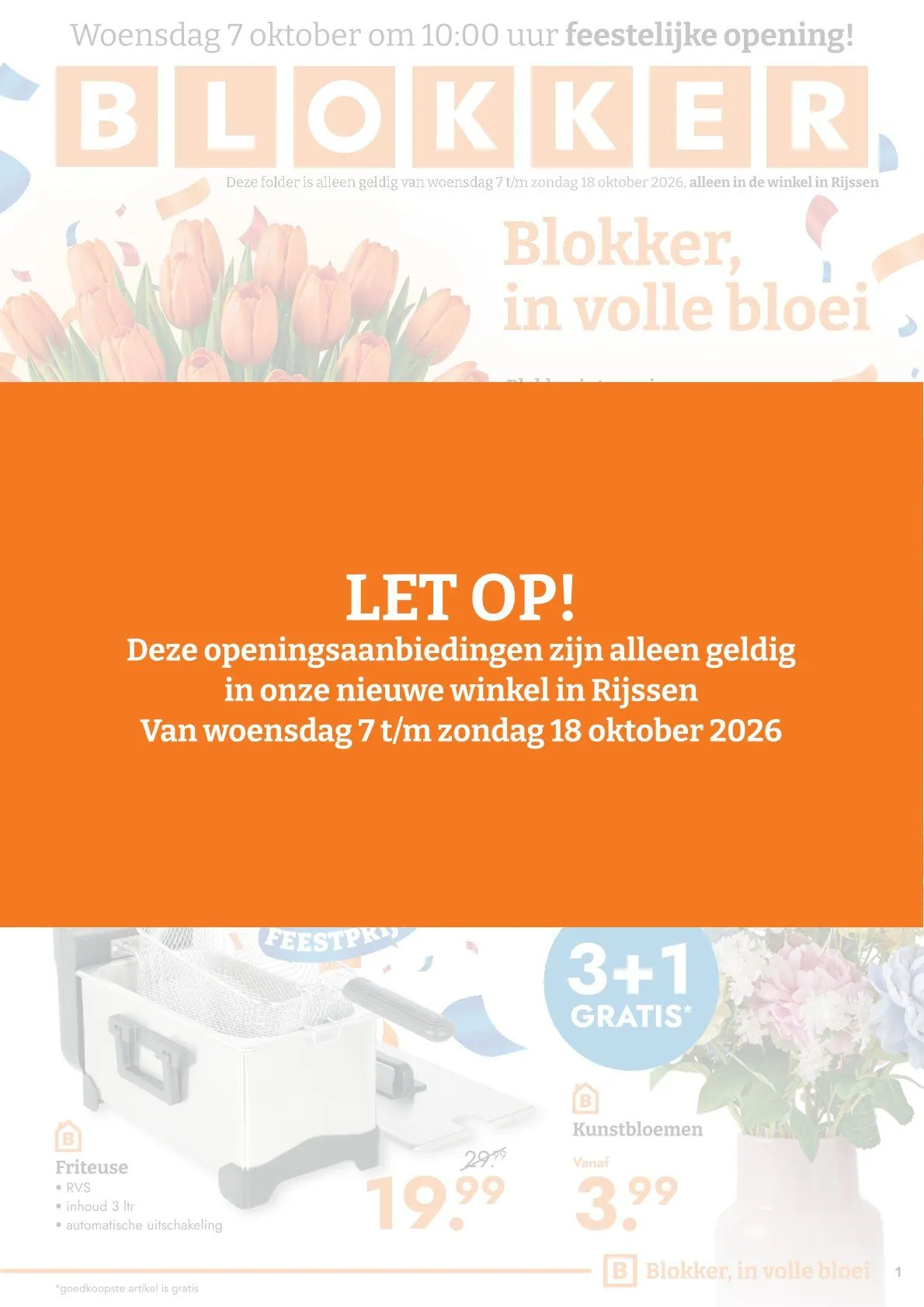 Blokker — 2026-10-13 van 7 oktober tot 28 oktober 2026 - Folder pagina 1