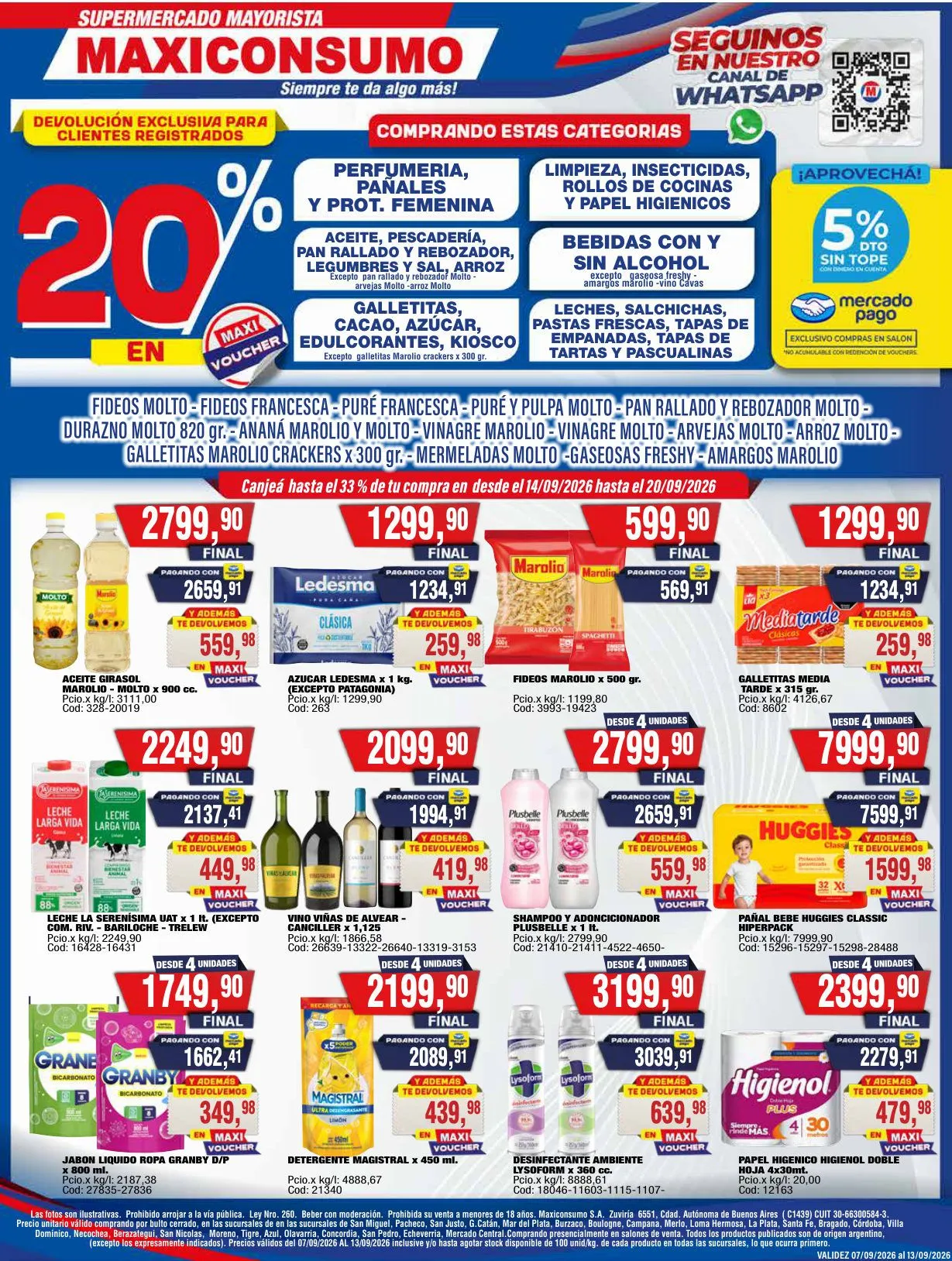 Ofertas de Maxiconsumo — 2026-09-07 7 de septiembre al 13 de septiembre 2026 - Página 1 del catálogo
