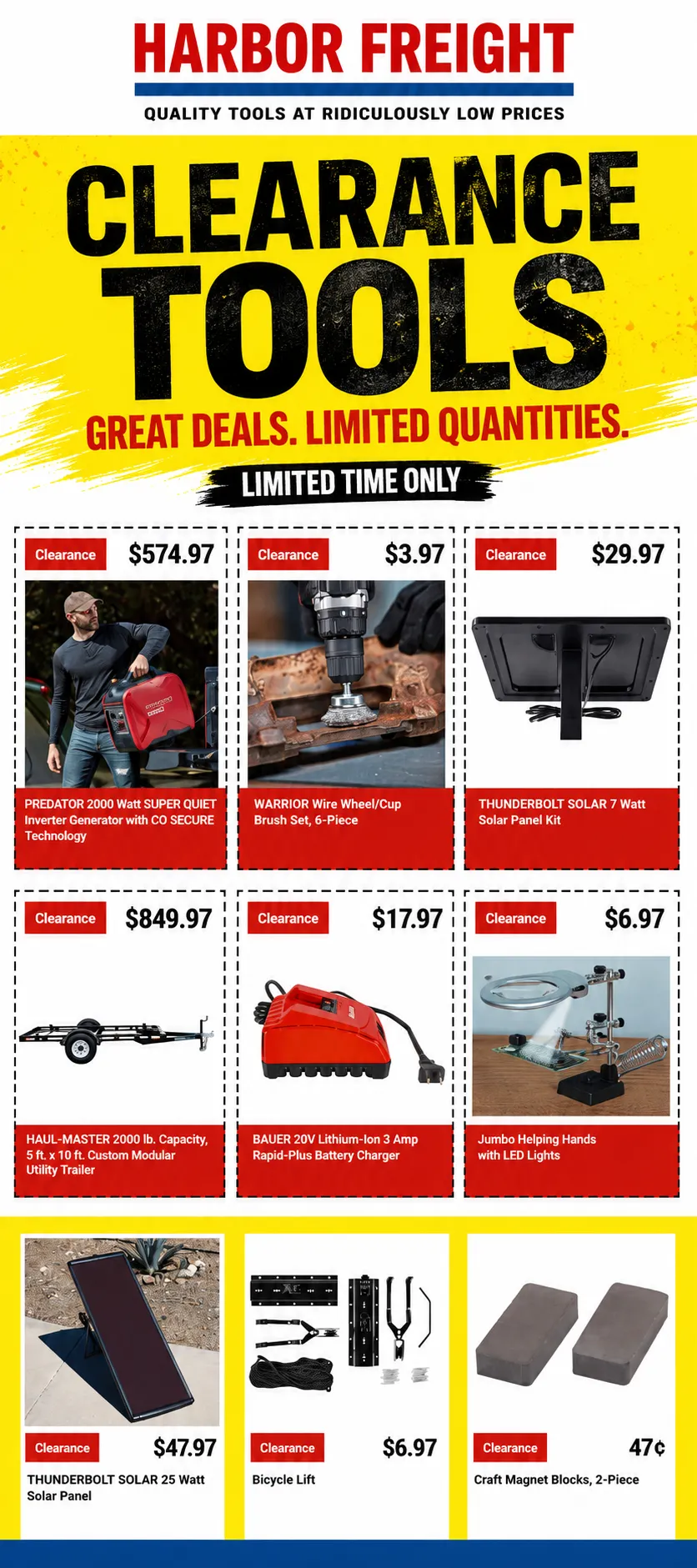 Weekly ad Clearance Tools At Harbor Freight from July 8 to July 23 2026 - Page 