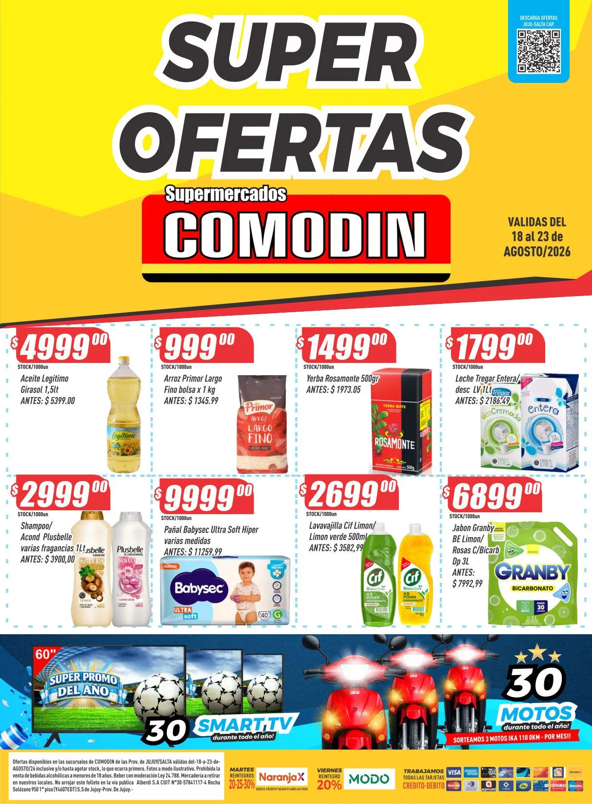 Ofertas de Supermercados Comodín — 2026-08-21 18 de agosto al 23 de agosto 2026 - Página 1 del catálogo
