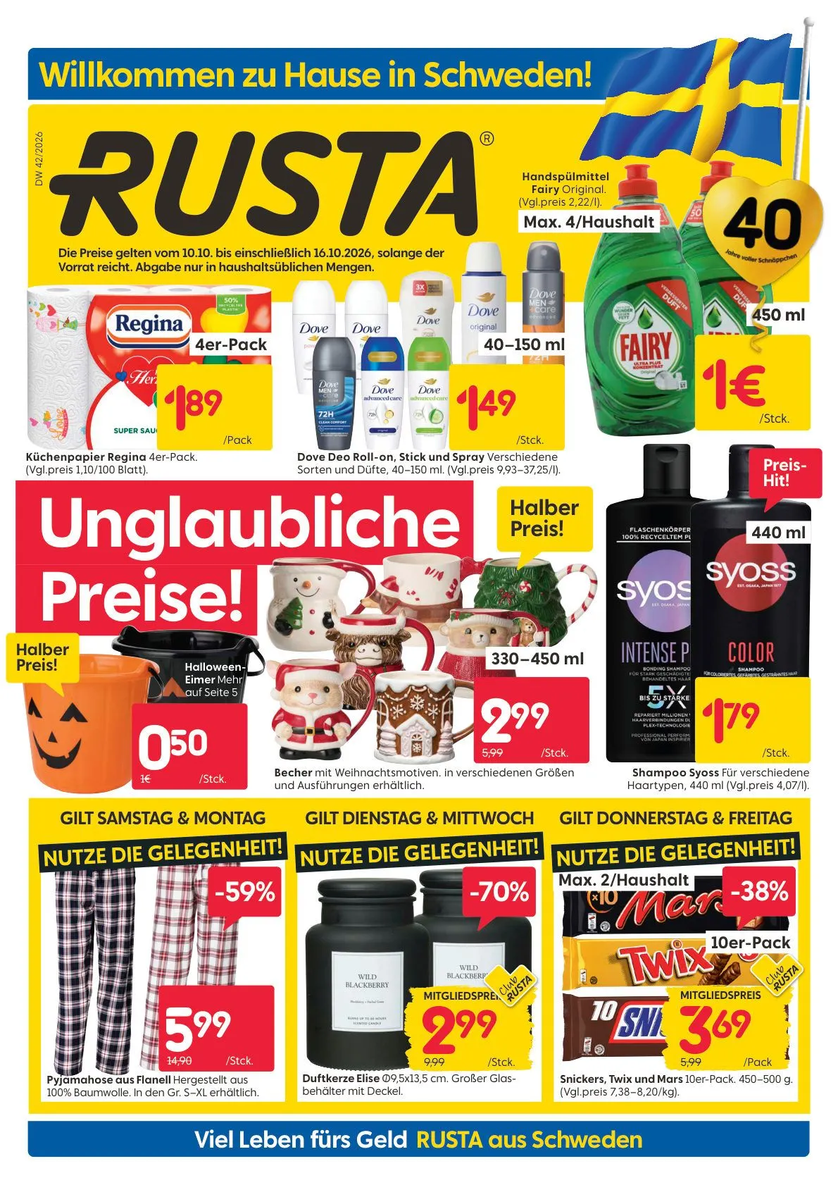 Rusta — 2026-10-13 von 10. Oktober bis 16. Oktober 2026 - Prospekt seite 1