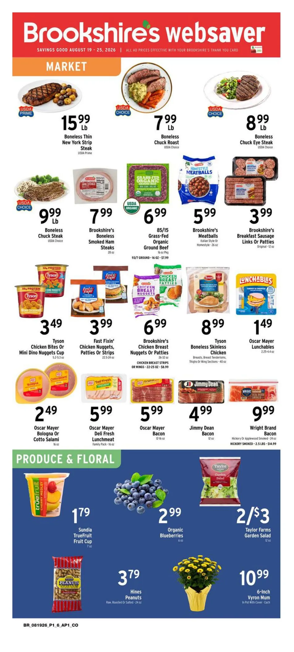 Weekly promotion Brookshires — 2026-08-20 spanning from August 19 to August 25 2026 - Page 1 for Catalogue 365