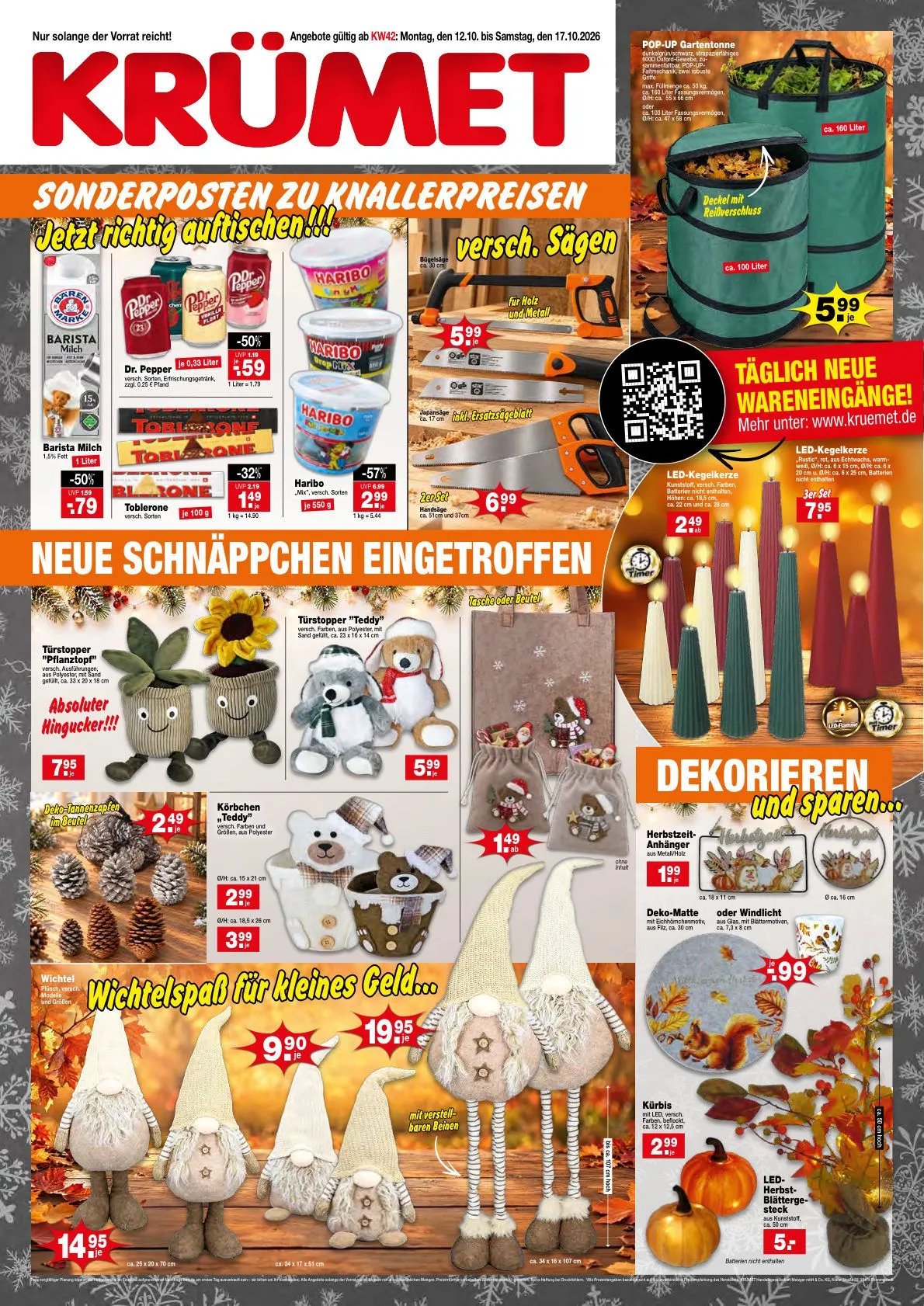 Krümet Sonderposten — 2026-10-13 von 12. Oktober bis 17. Oktober 2026 - Prospekt seite