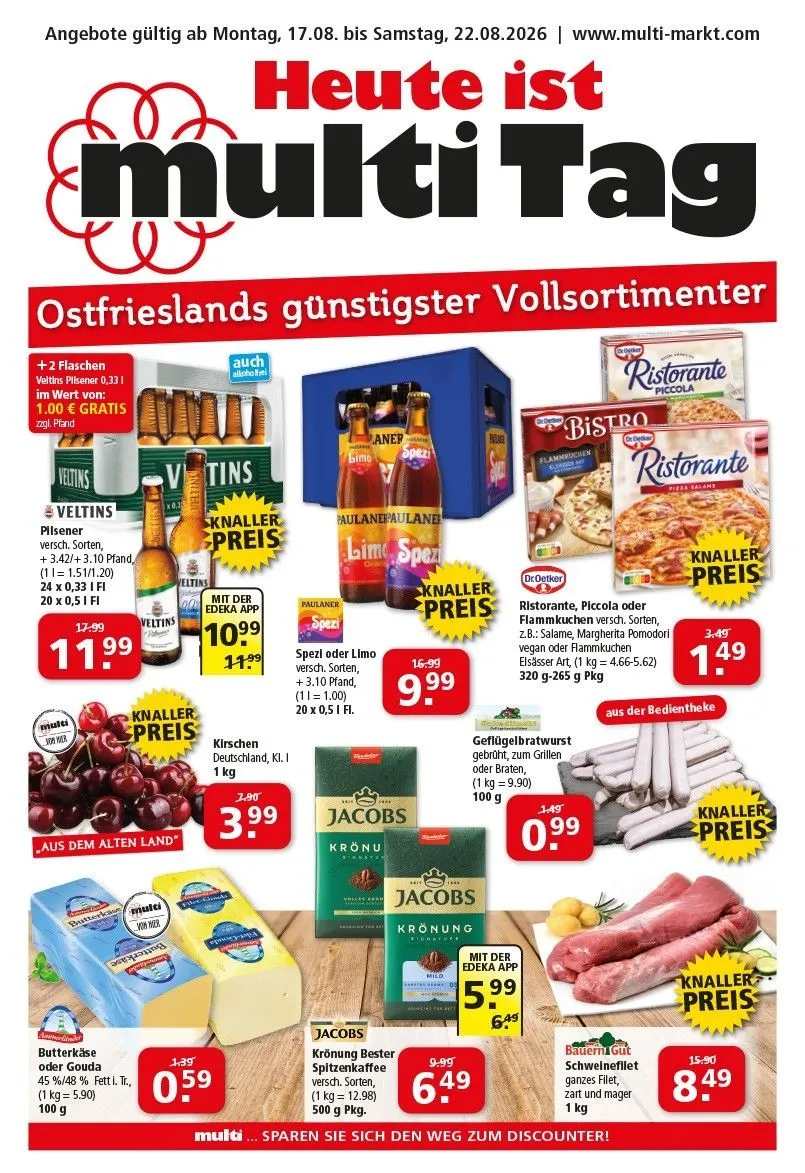 Multi Markt — 2026-08-18 von 18. August bis 22. August 2026 - Prospekt seite 1
