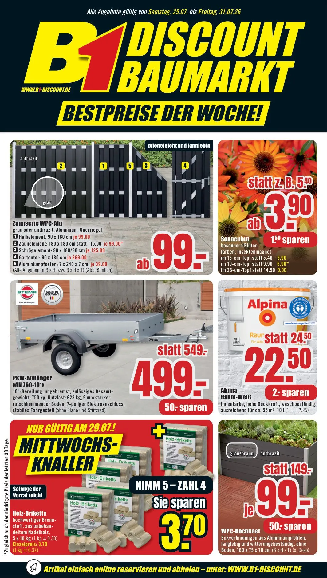 B1 Discount Baumarkt — 2026-07-27 von 25. Juli bis 31. Juli 2026 - Prospekt seite 